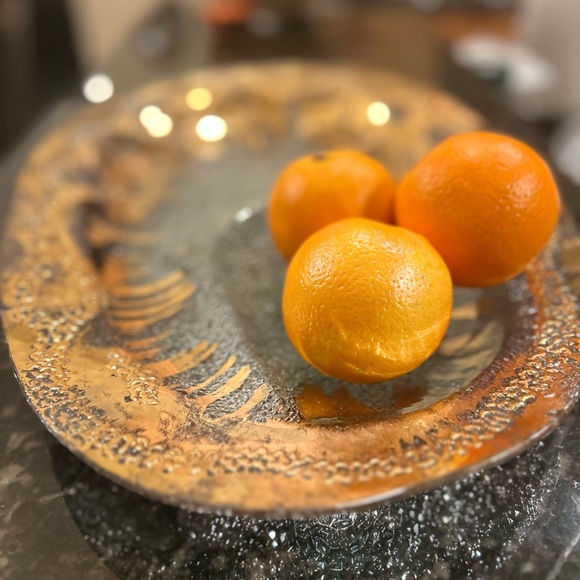 Elegant Glass Serving Platter with Gold Accents - Picture 6 of 15
